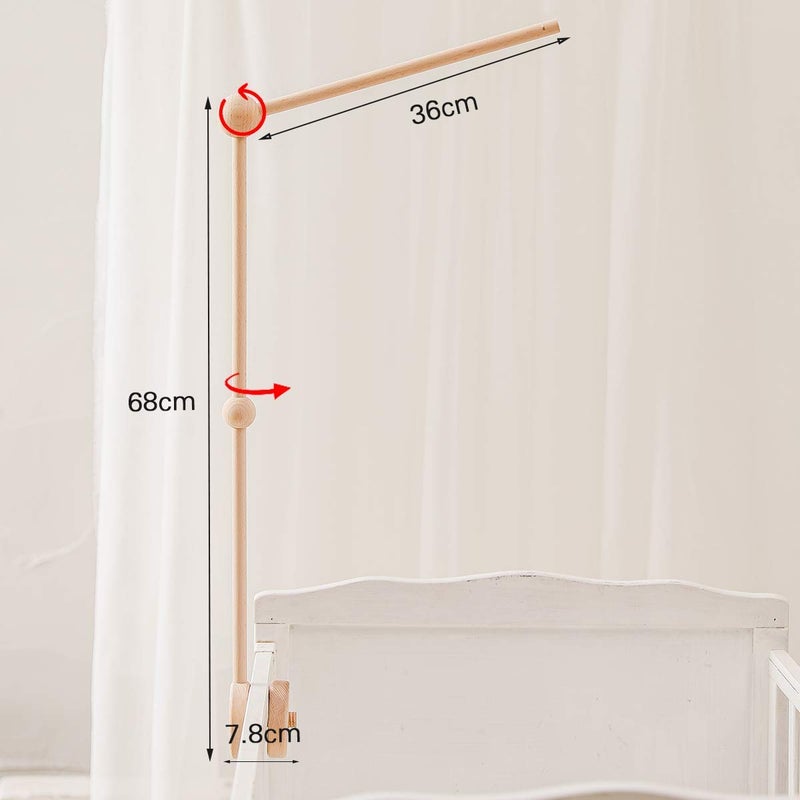 let's make Baby Crib Mobile Arm - Wooden Baby Mobile Crib Holder for Mobile Hanging Baby Crib Attachment for Nursery Decor - Image 3